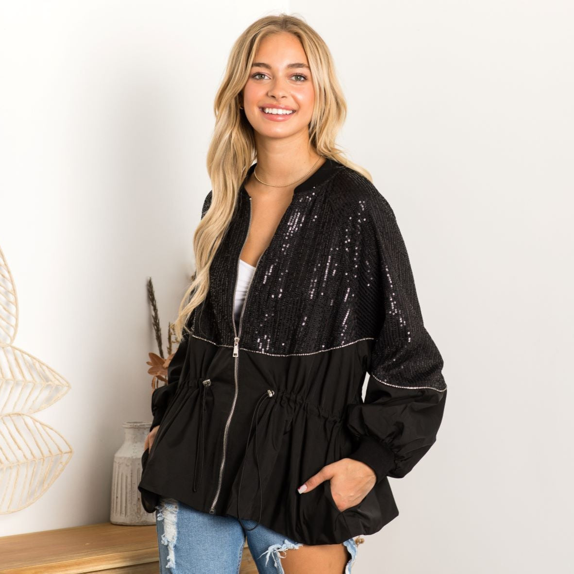 Jane Woven Sequin Jacket
