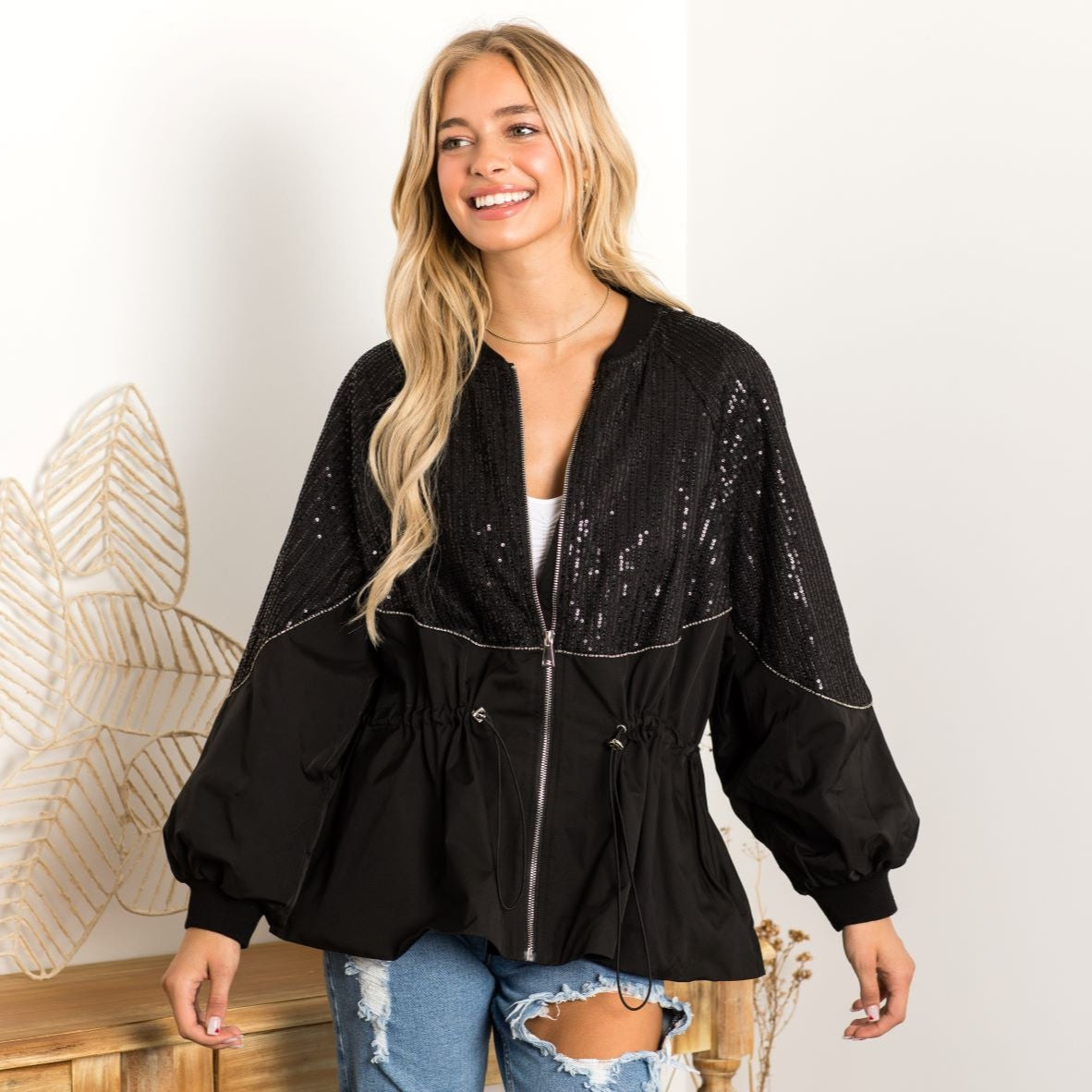 Jane Woven Sequin Jacket