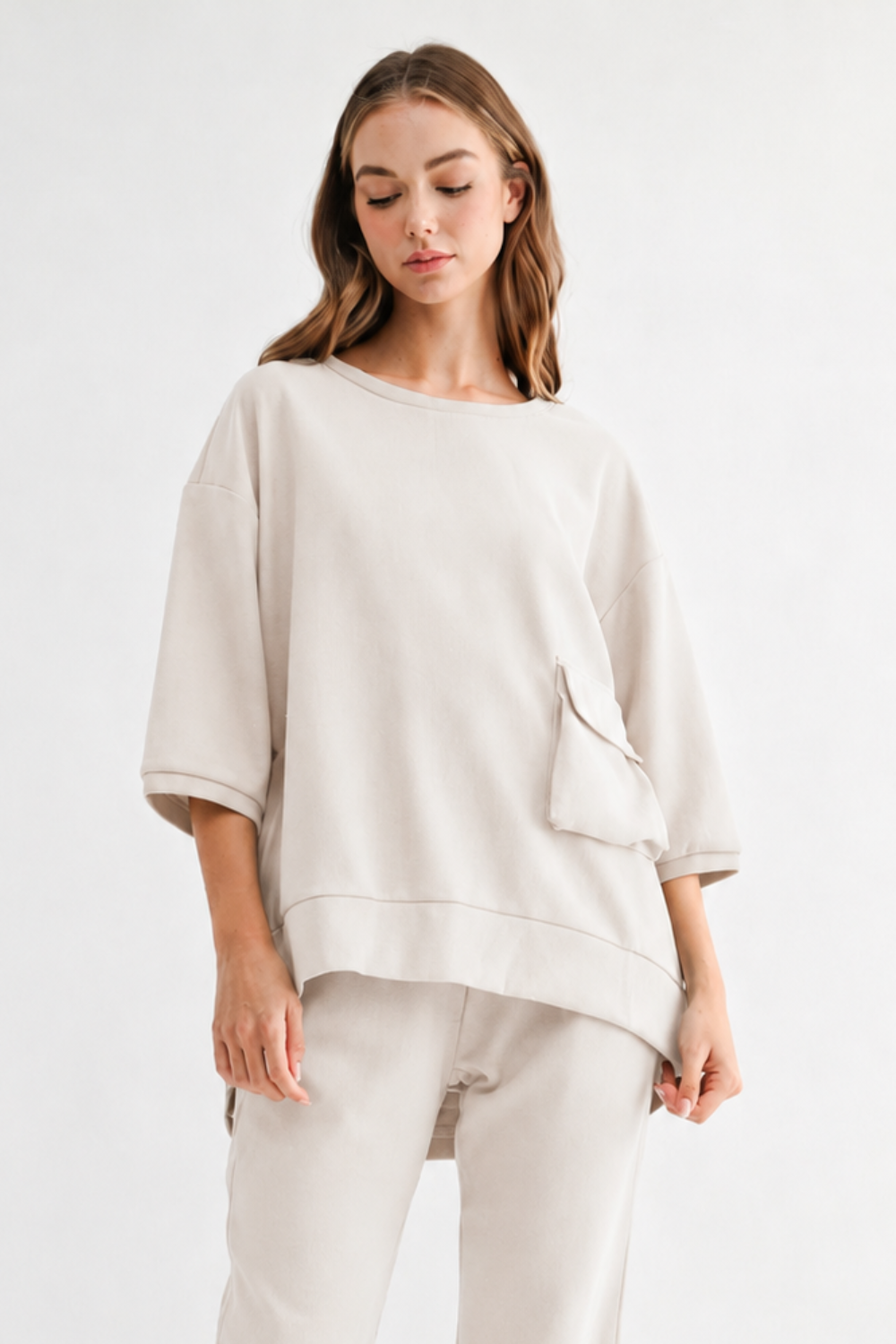 Karen Knit Crepe Top - Light Colors