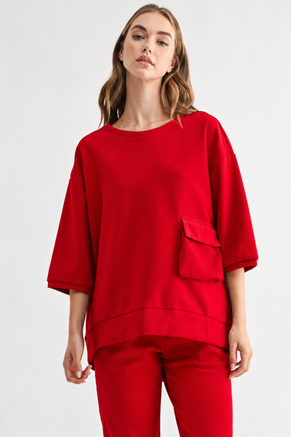 Karen Knit Crepe Top - Dark Colors