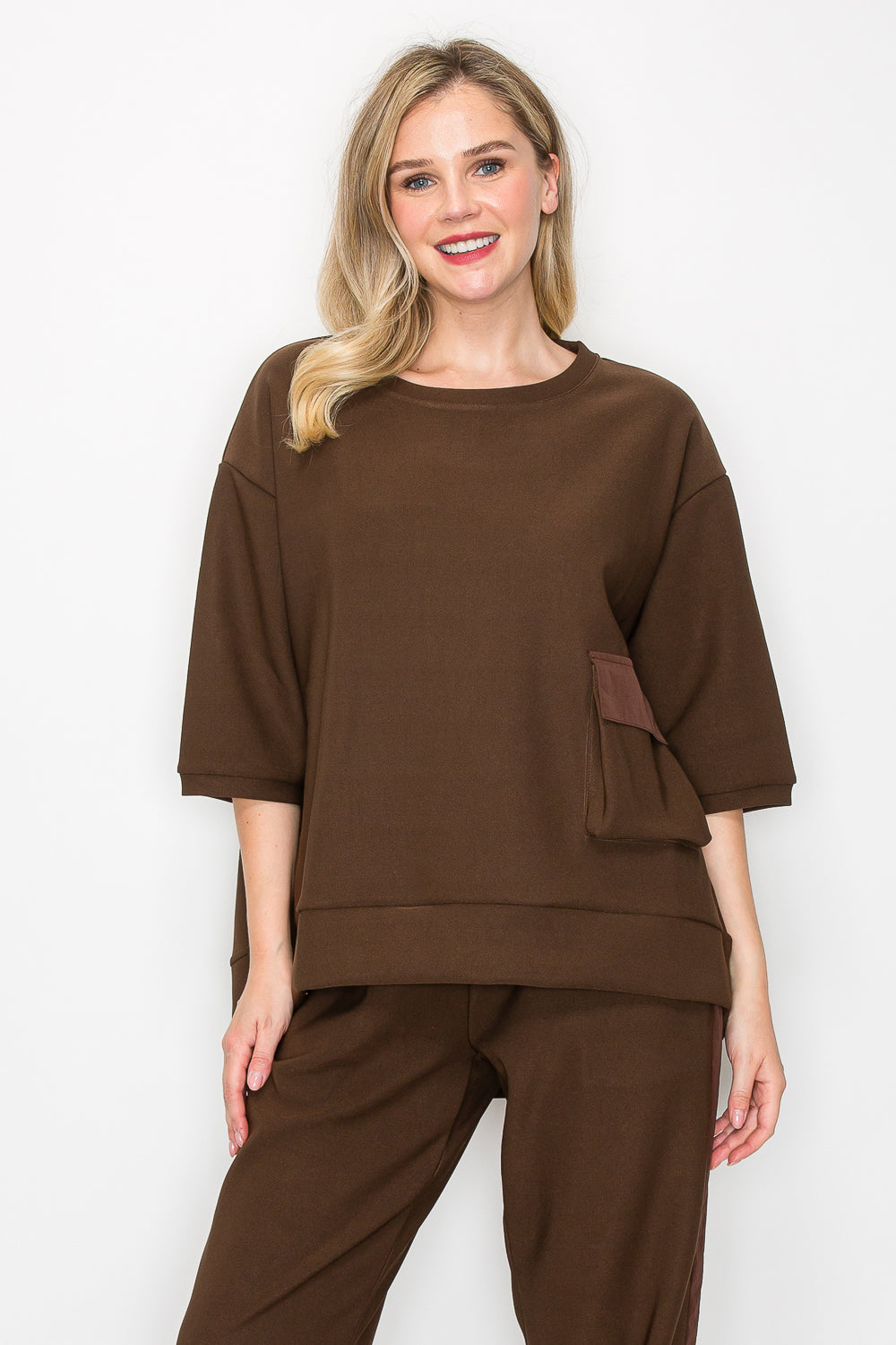Karen Knit Crepe Top