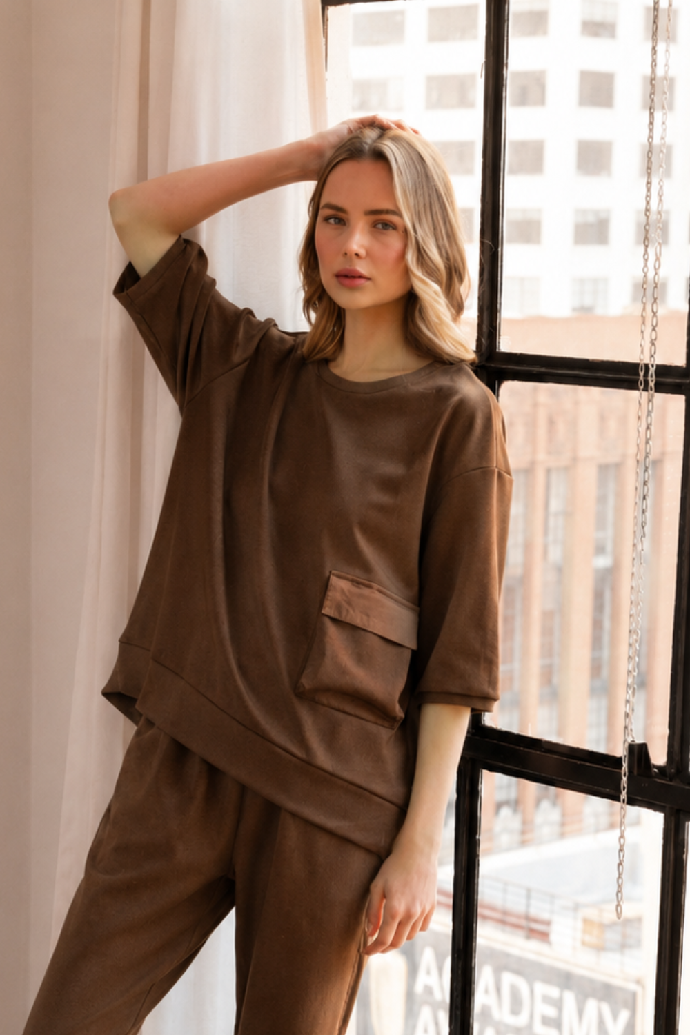 Karen Knit Crepe Top - Dark Colors