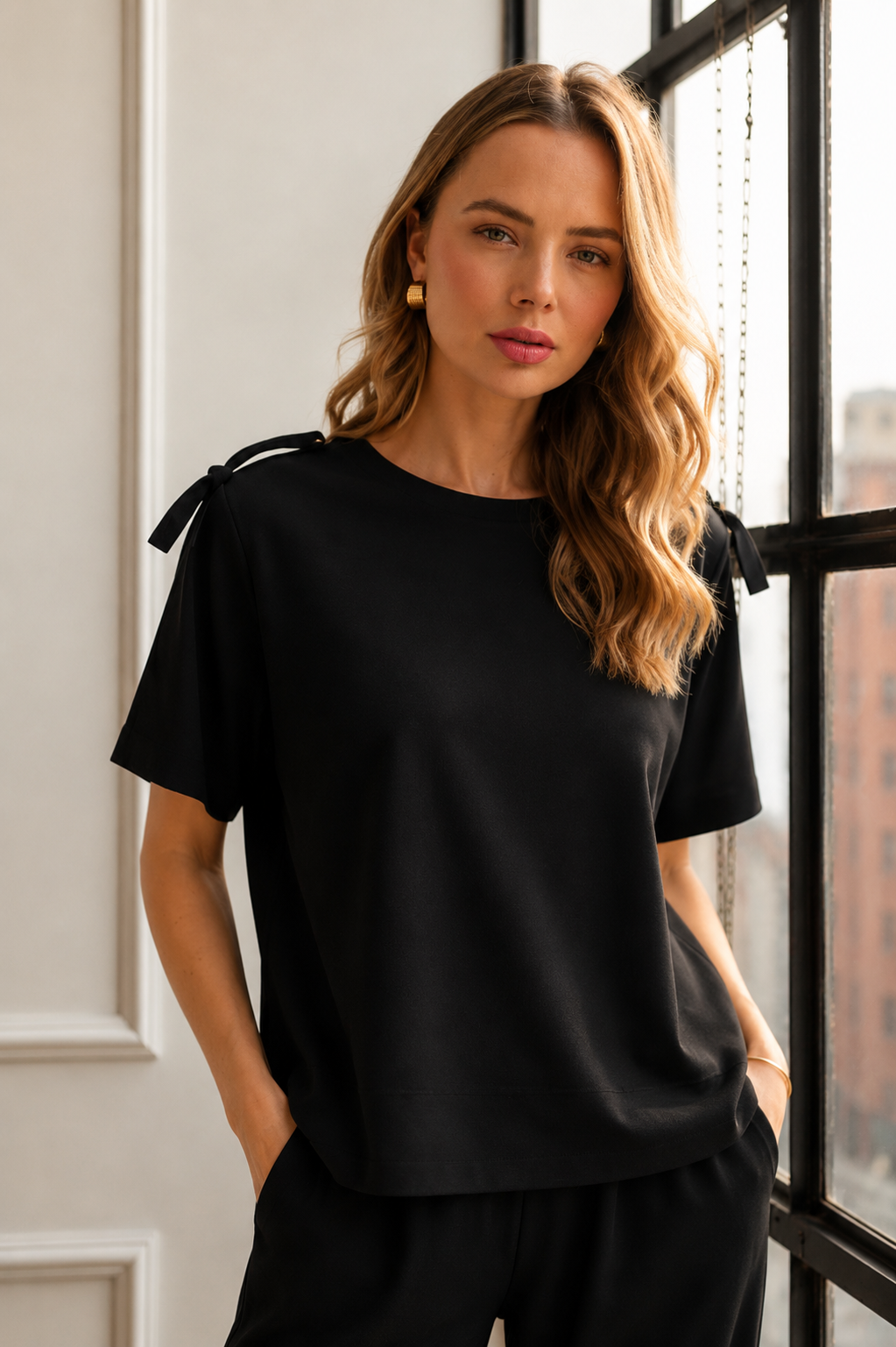 Kate Knit Stretch Crepe Top