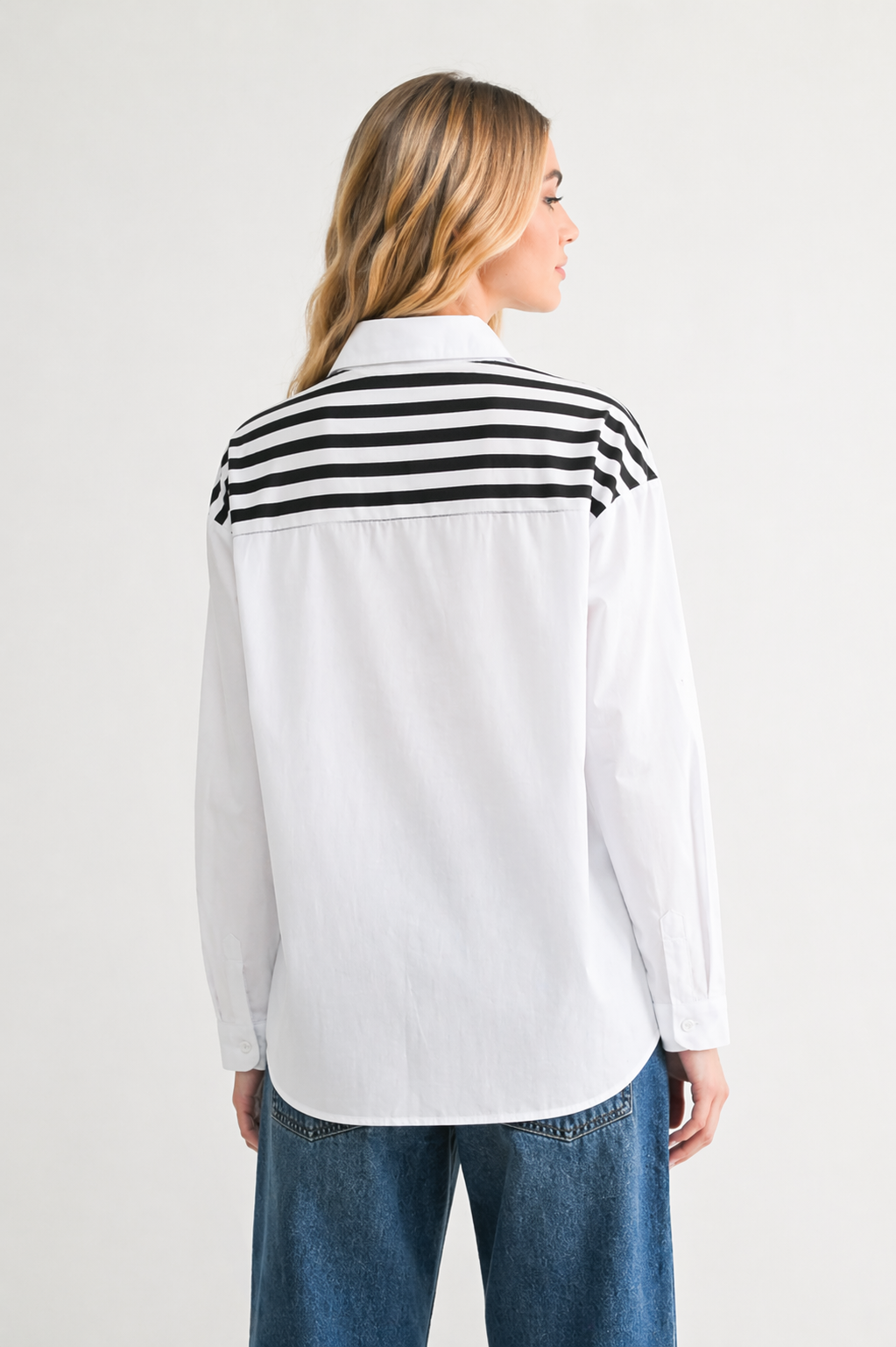 Willette Top with Stripe Front Ties