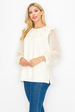 Load image into Gallery viewer, Anastasia Stretch Suede Top with Detachable Flowers