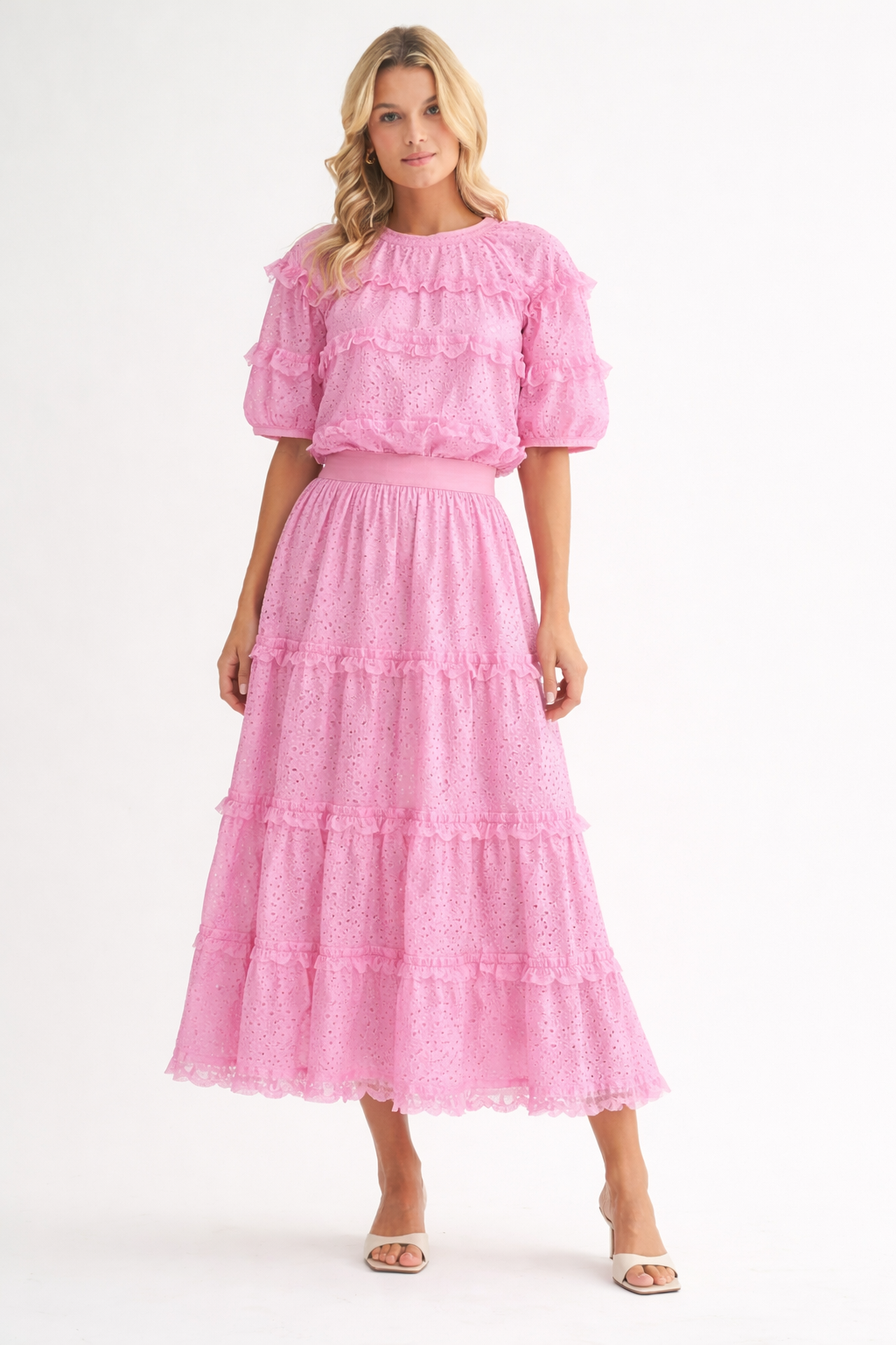 Lizzie Cotton Lace Eyelet Skirt