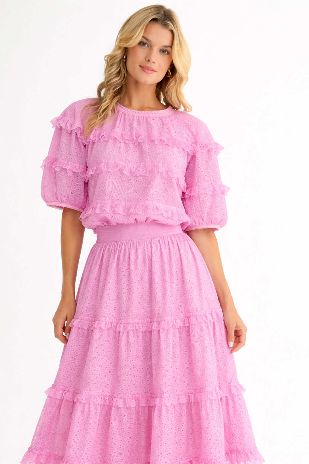 Laura Cotton Lace Eyelet Top