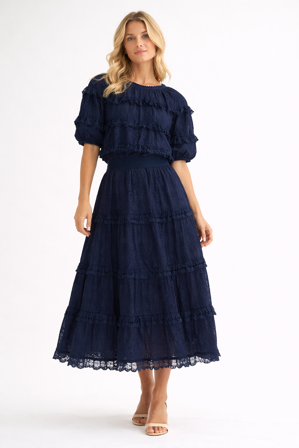 Lizzie Cotton Lace Eyelet Skirt