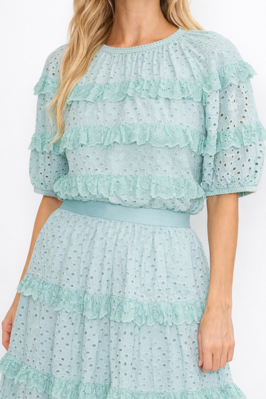 Laura Cotton Lace Eyelet Top