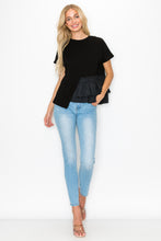 Load image into Gallery viewer, Rena Pointe Knit Top with Front Ruffling