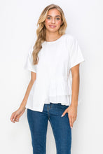 Load image into Gallery viewer, Rena Pointe Knit Top with Front Ruffling