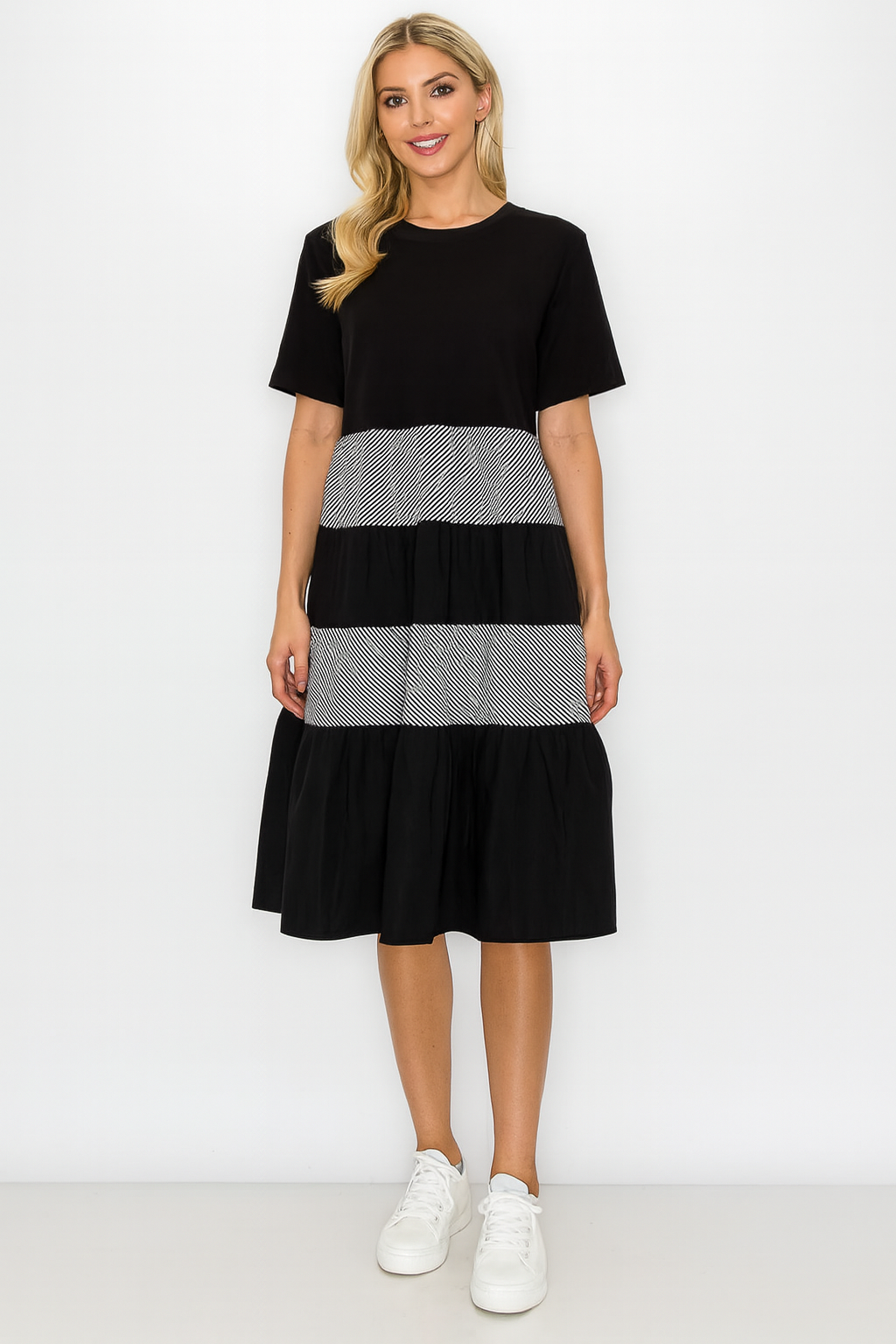 Romi Cotton Dress with Stripes