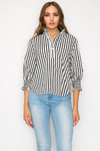 Load image into Gallery viewer, Waylin Cotton Poplin Stripe Top