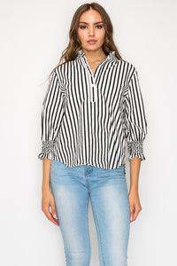 Waylin Cotton Poplin Stripe Top