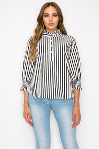 Waylin Cotton Poplin Stripe Top