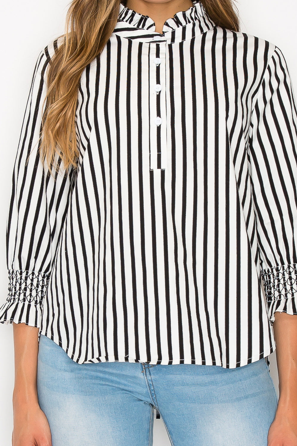 Waylin Cotton Poplin Stripe Top