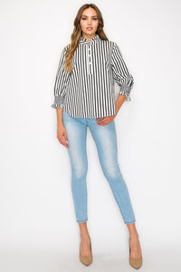 Waylin Cotton Poplin Stripe Top