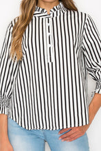 Load image into Gallery viewer, Waylin Cotton Poplin Stripe Top