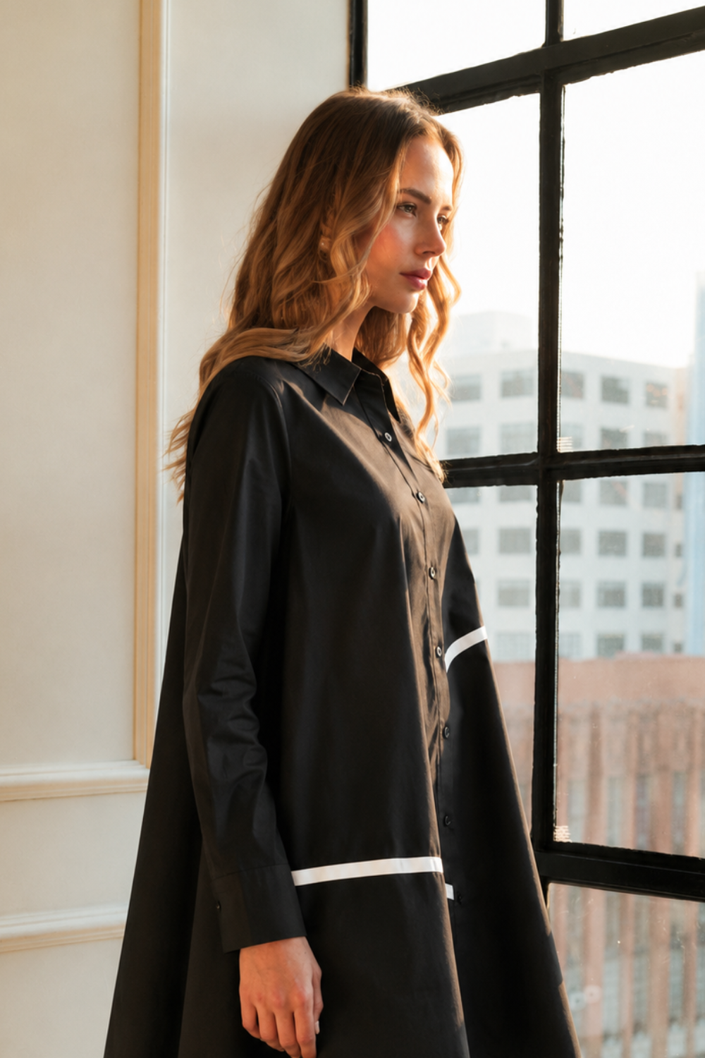 Wrenna Cotton Poplin Tunic Dress