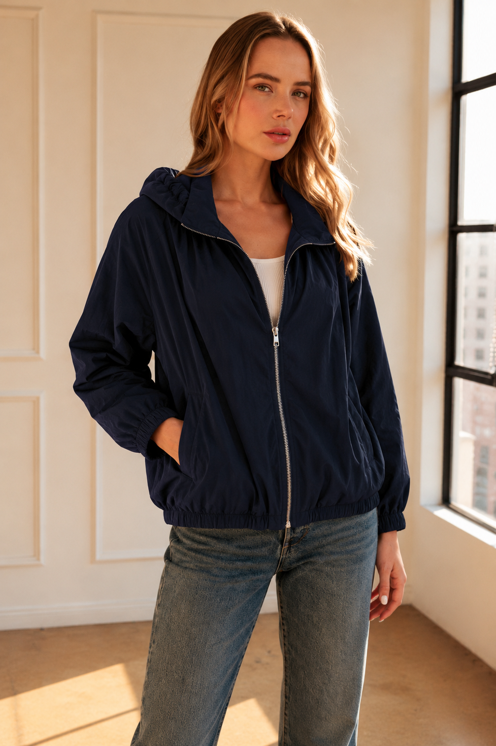 Jonna Stretch Parachute Zipper Jacket