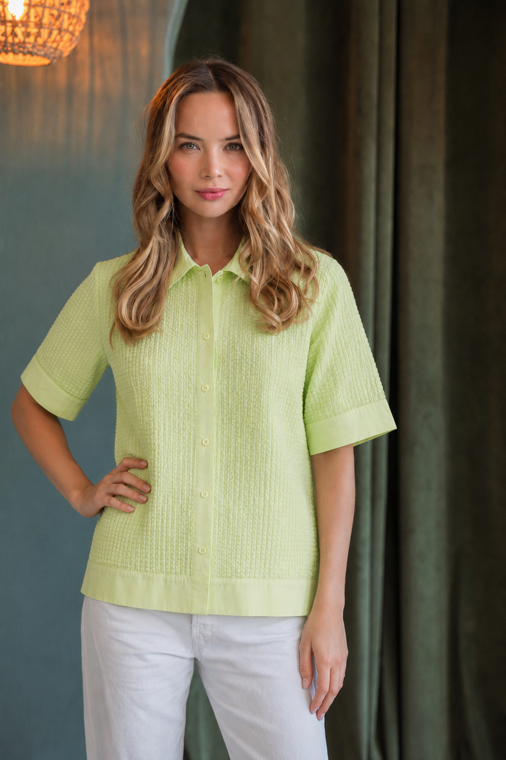Wanessa Textured Cotton Top
