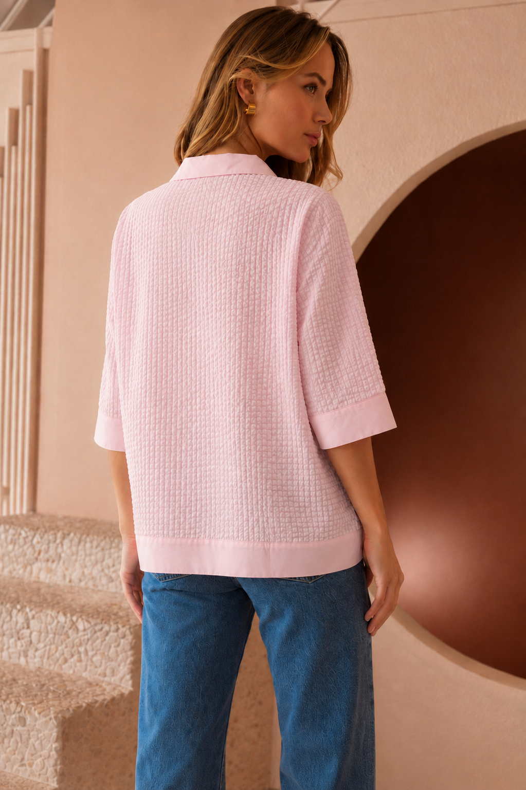 Wanessa Textured Cotton Top