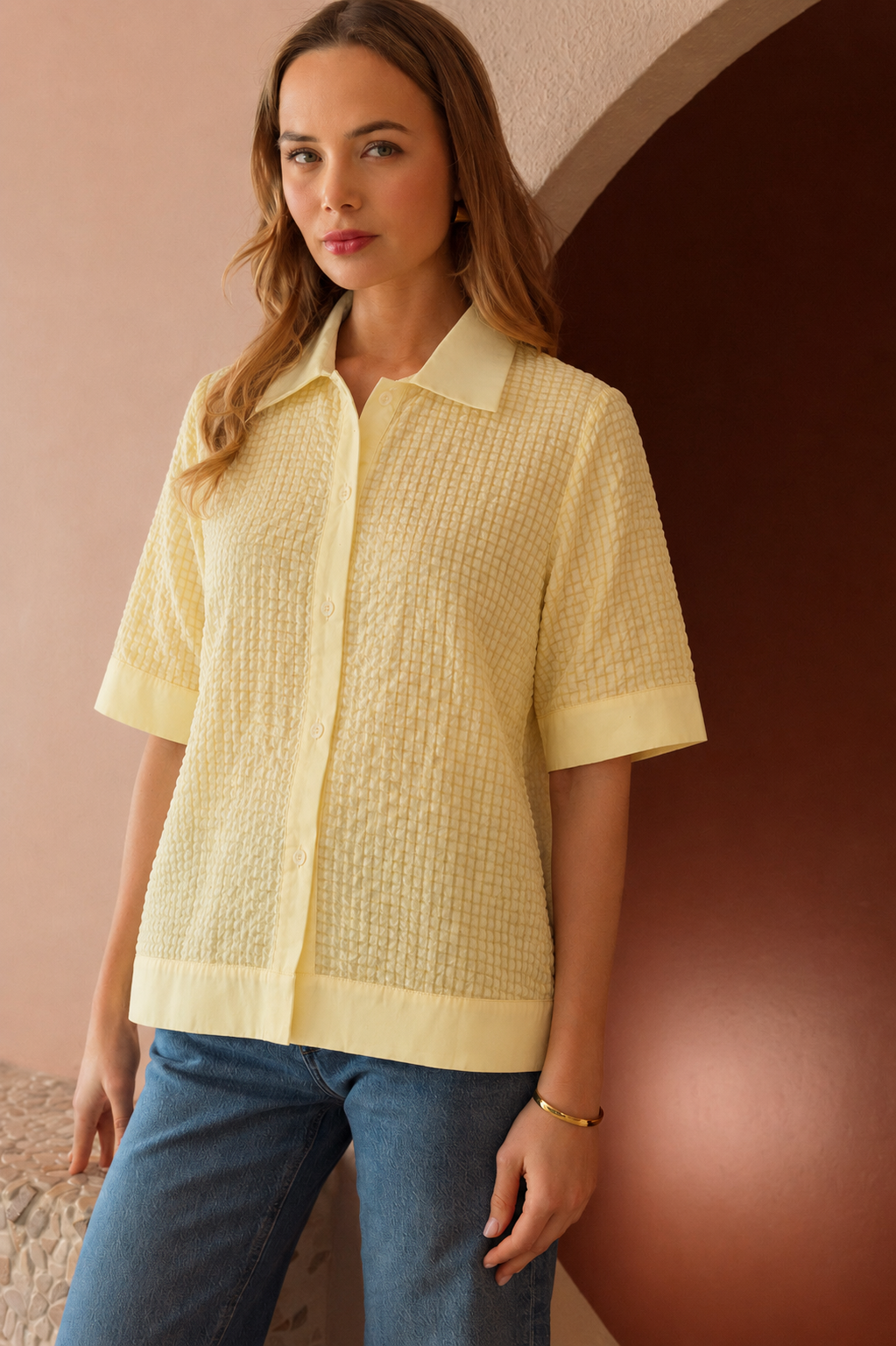 Wanessa Textured Cotton Top