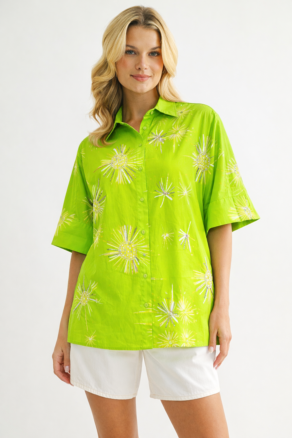 Wandari Embellished Cotton Poplin Top