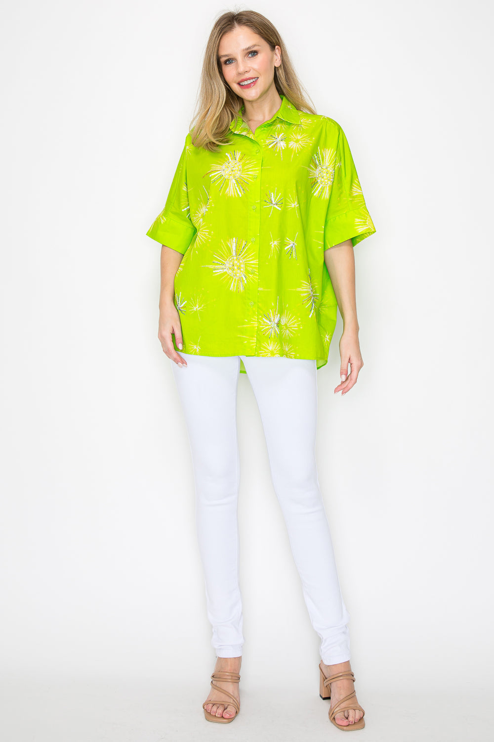 Wandari Embellished Cotton Poplin Top
