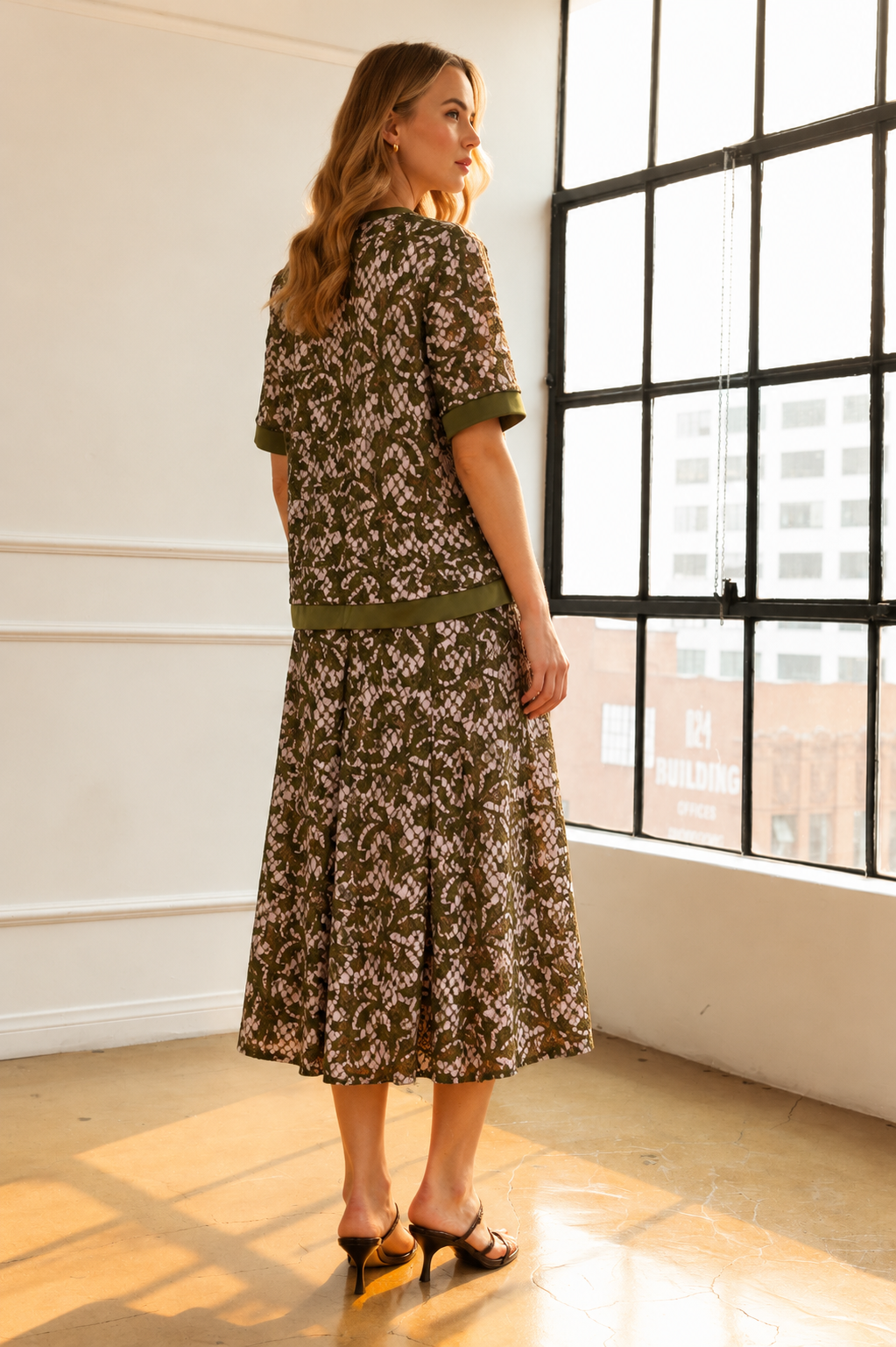 Wilder Lace & Satin Skirt
