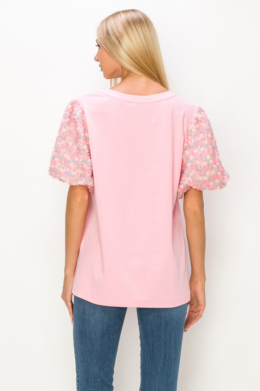 Raquel Stretch Pointe Knit with Flower Lace
