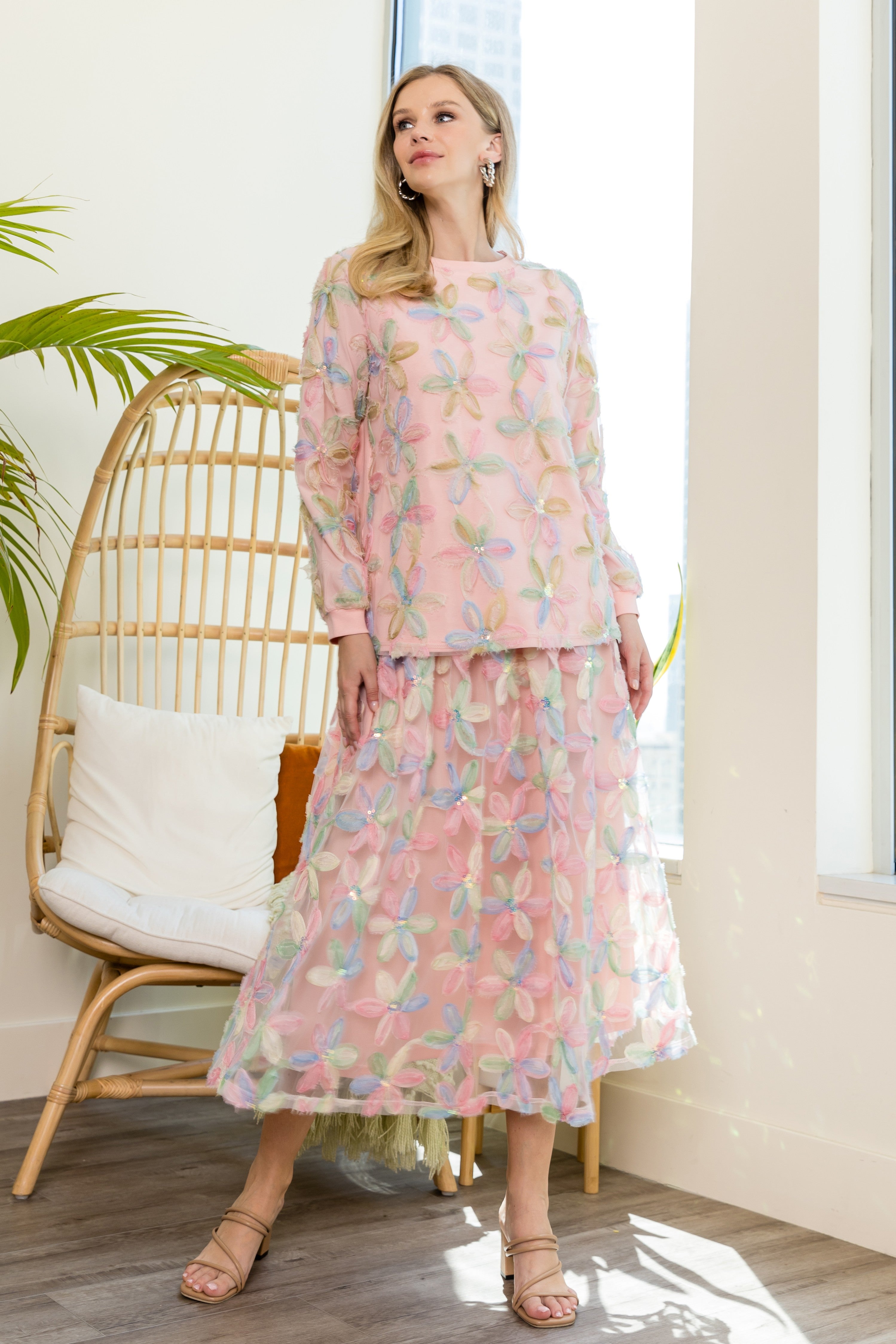 Rikki Lace Embellished Flower Skirt