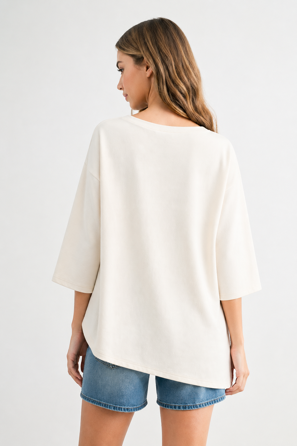 Kanna Knit Crepe Top with Contrast Stripes