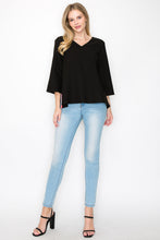 Load image into Gallery viewer, Kanna Knit Crepe Top with Contrast Stripes