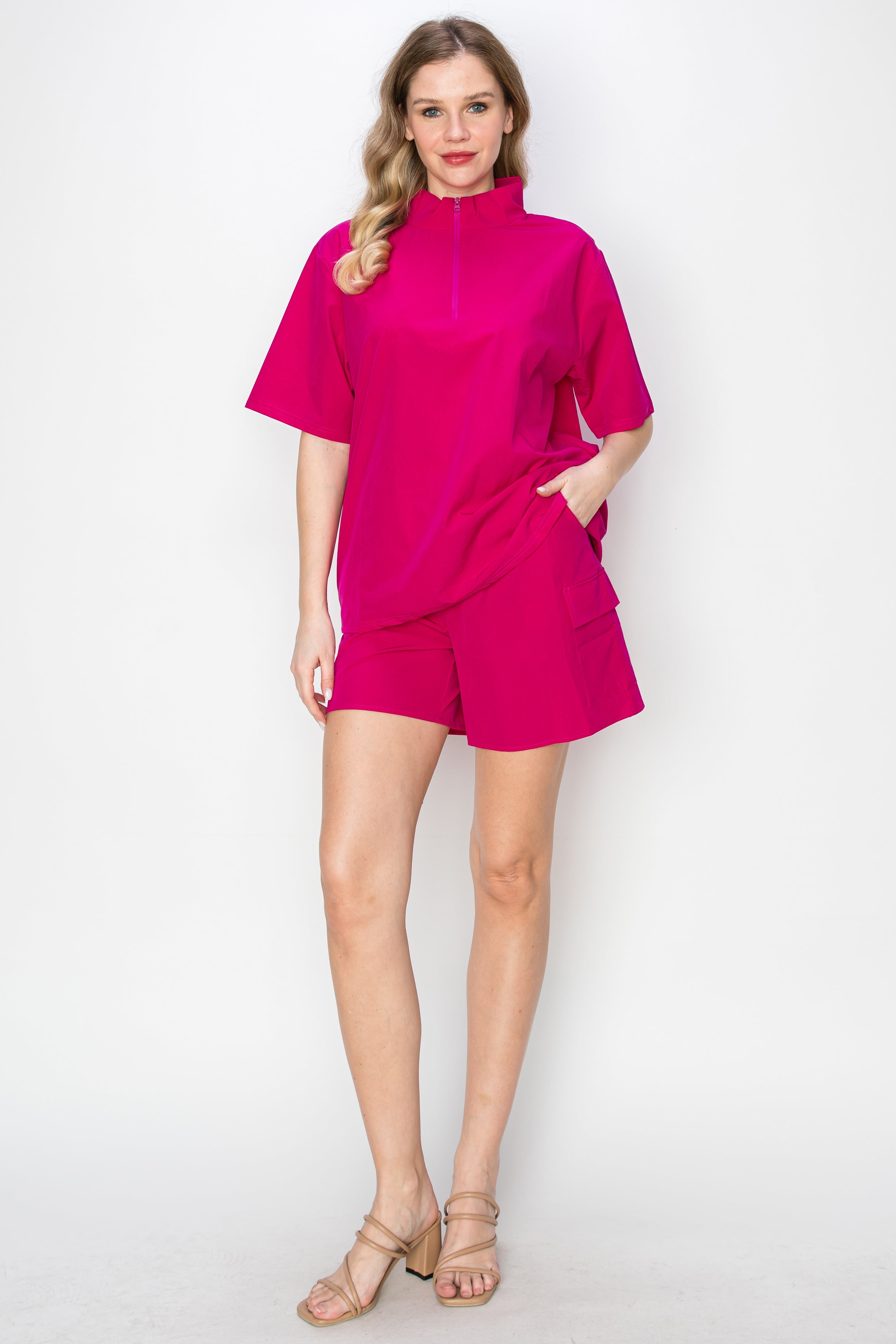 Jari Stretch Parachute Nylon Top