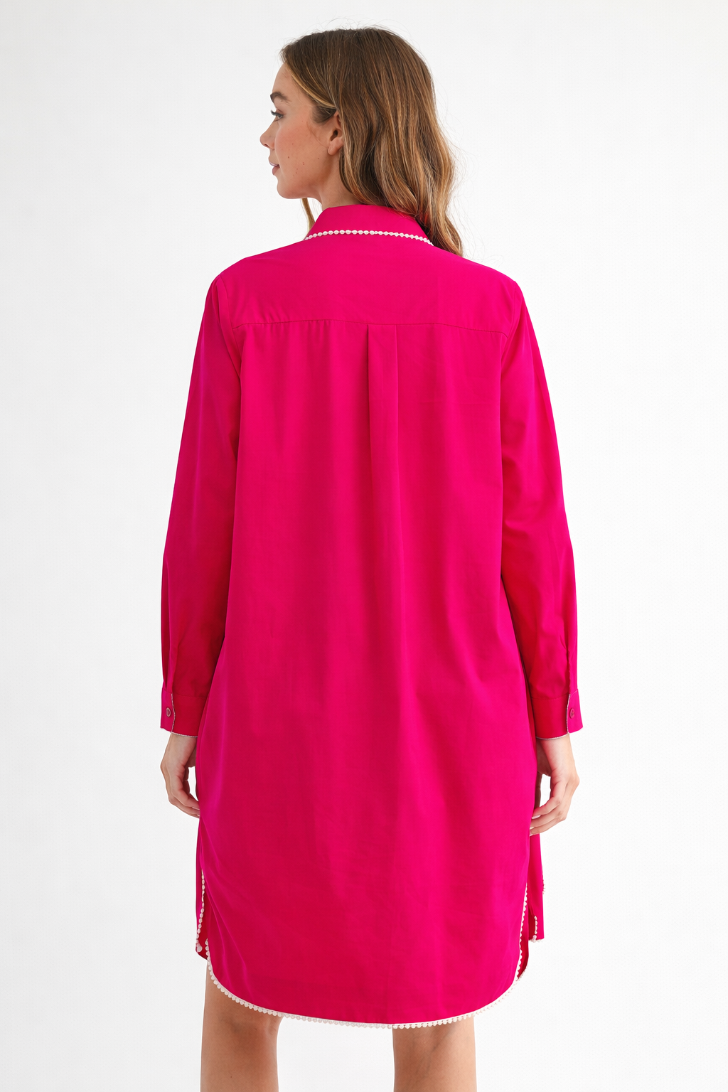 Janelle Stretch Parachute Nylon Dress with Pearls