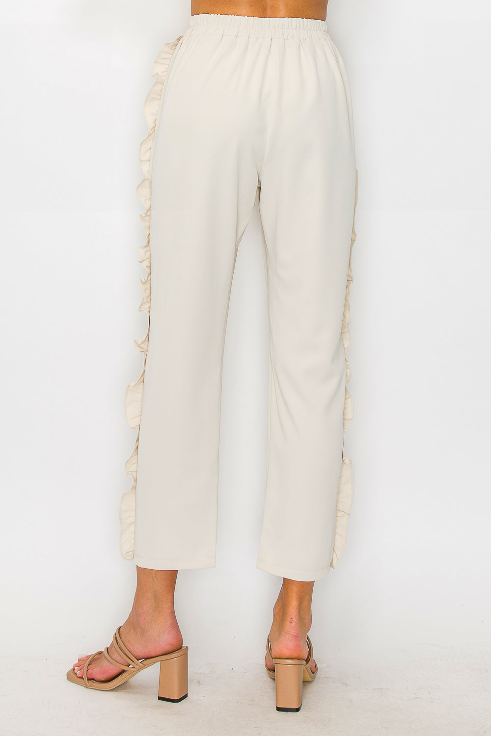 Julie Woven Pant with Ruffles