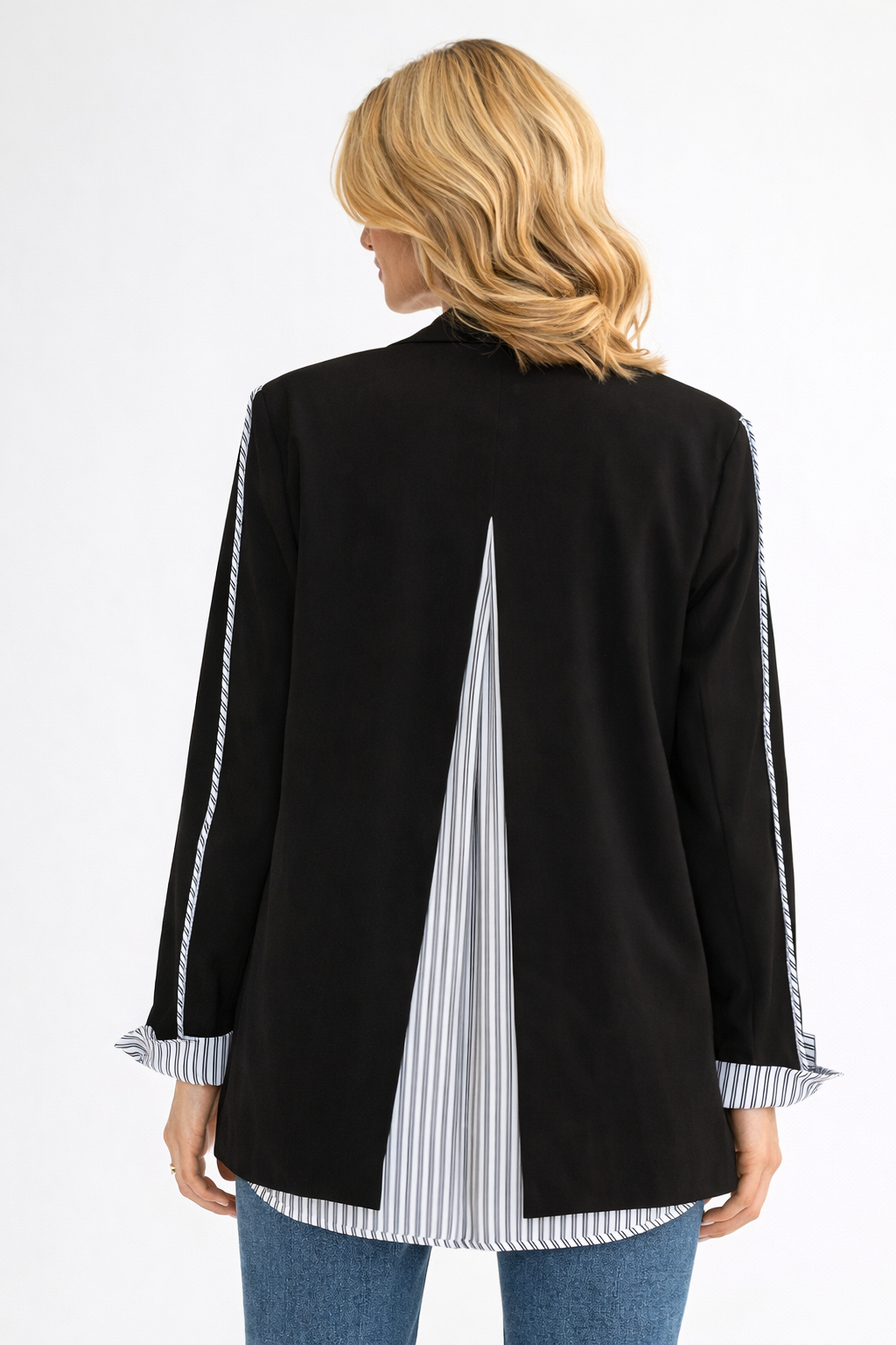 Mary Blazer Jacket with Stripes