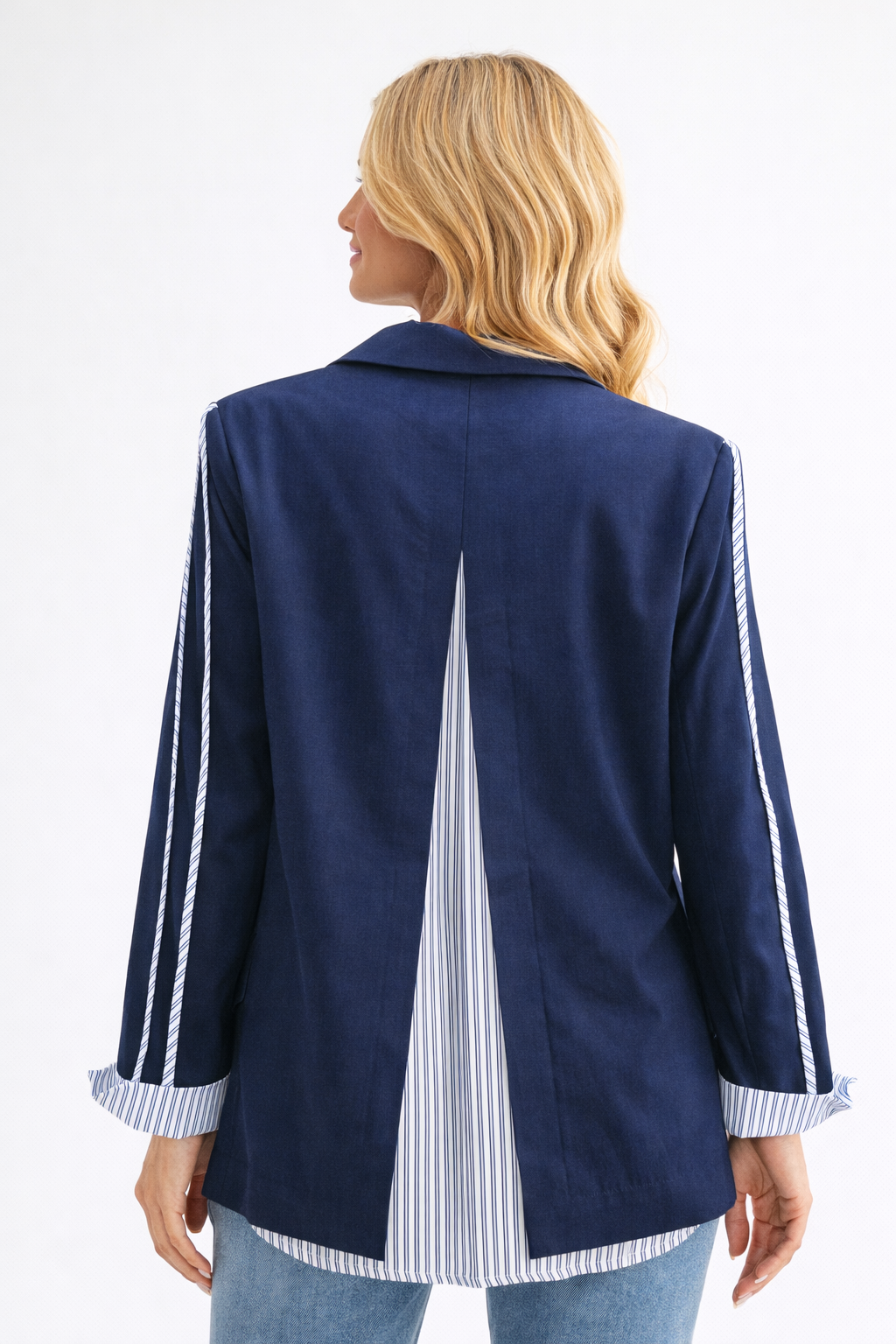 Mary Blazer Jacket with Stripes