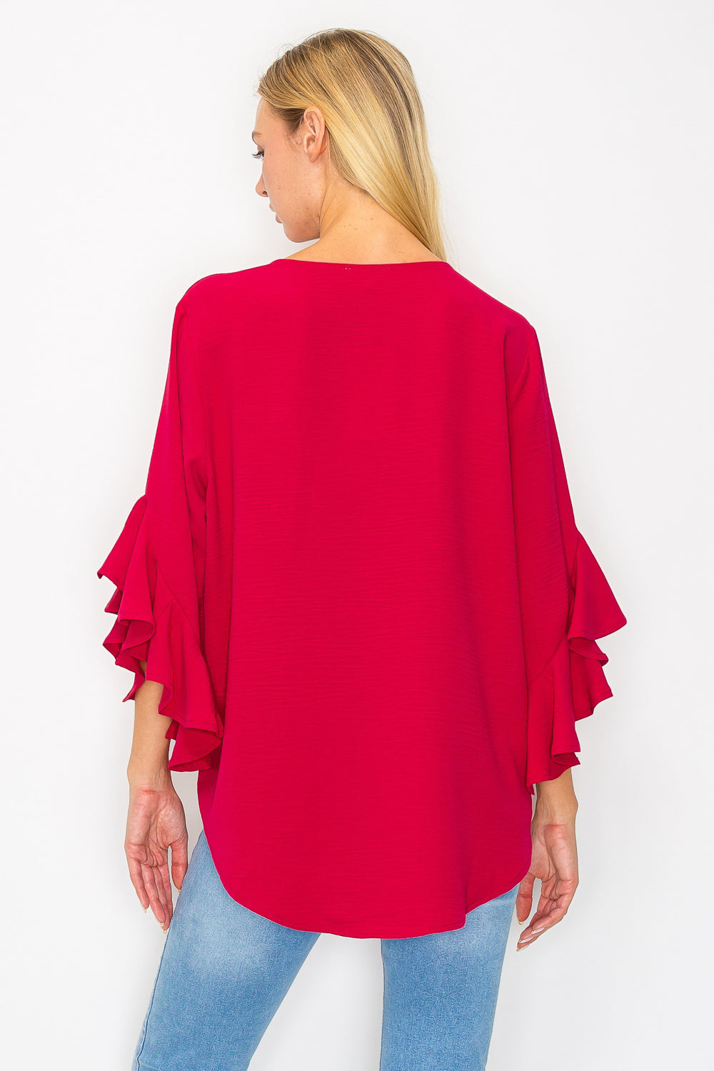 Jamie Top with Ruffle Sleeves