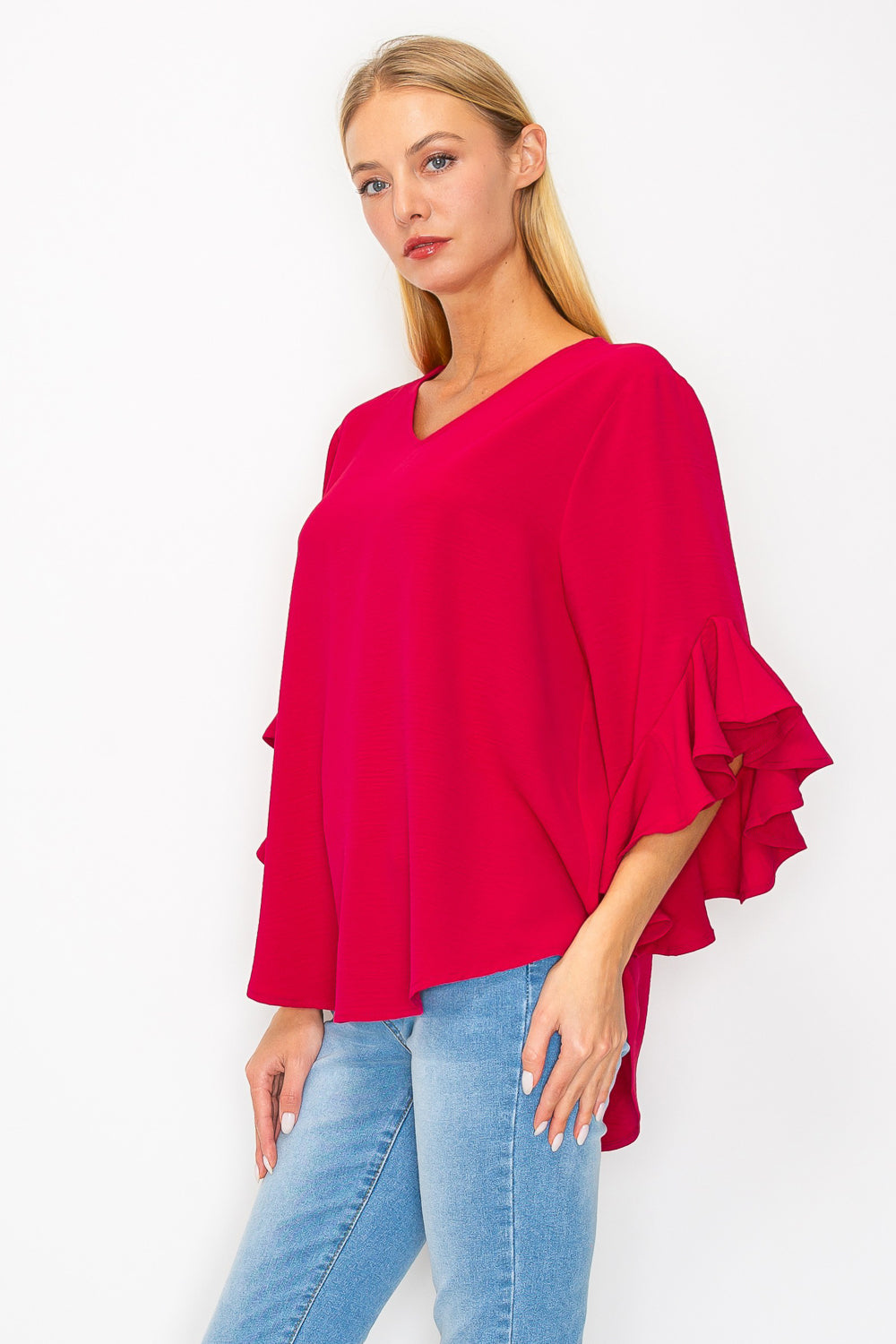 Jamie Top with Ruffle Sleeves