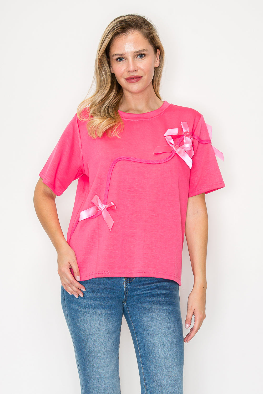 Karely Knit Top with Ribbons