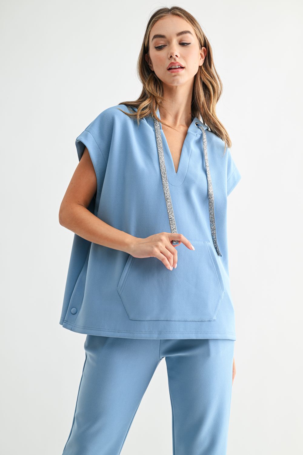 Kyle Poncho Top with Sparkles