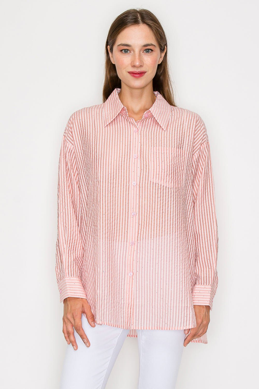 Jordana Sparkling Sheer Shirt