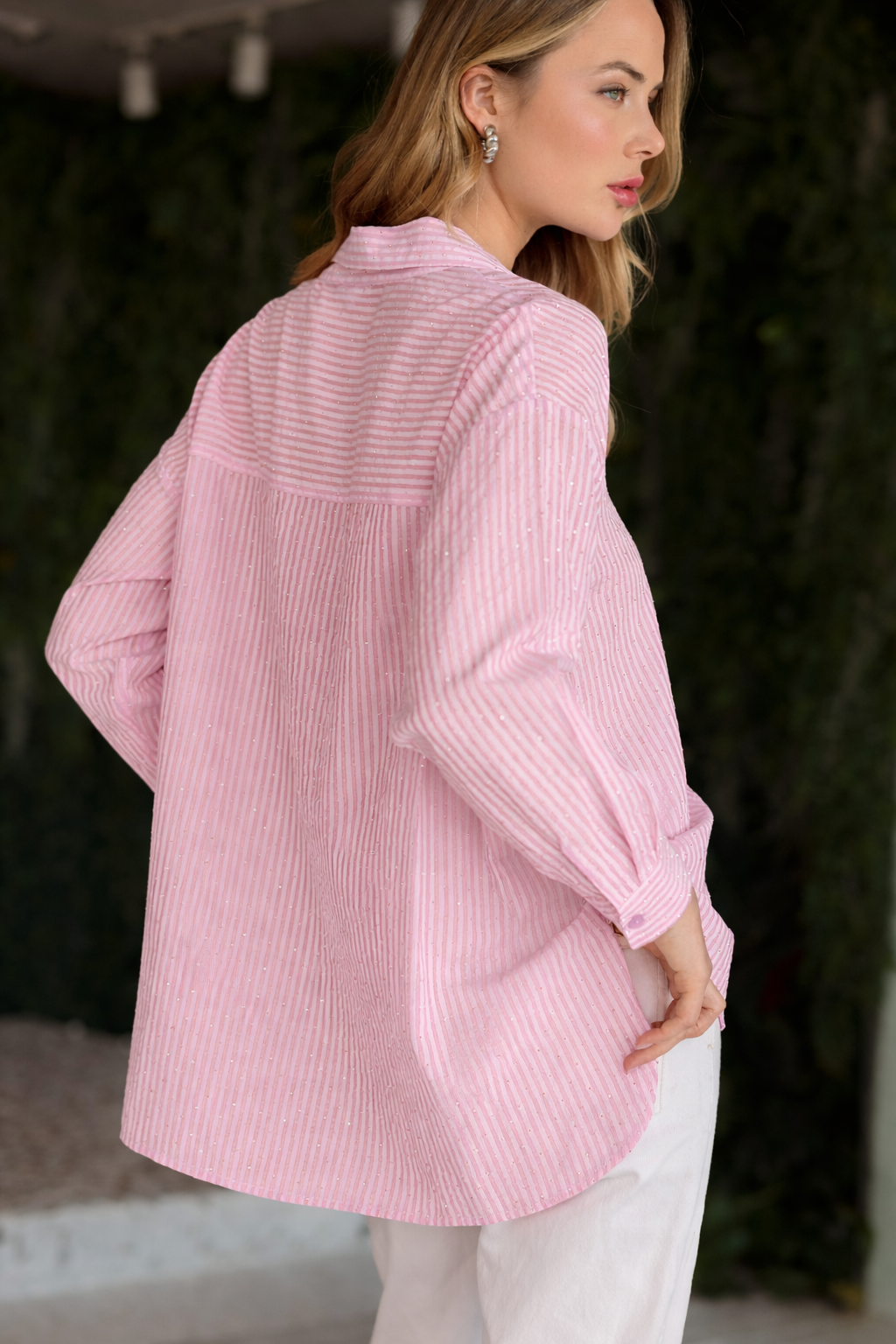 Jordana Sparkling Sheer Shirt