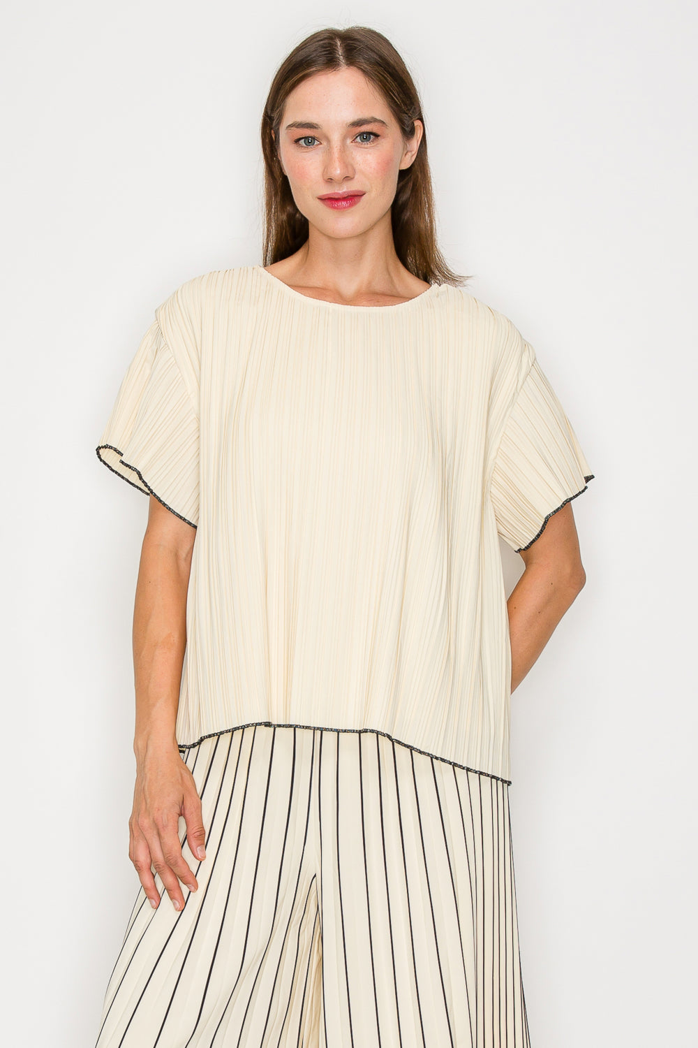 Jessica Pleated Top