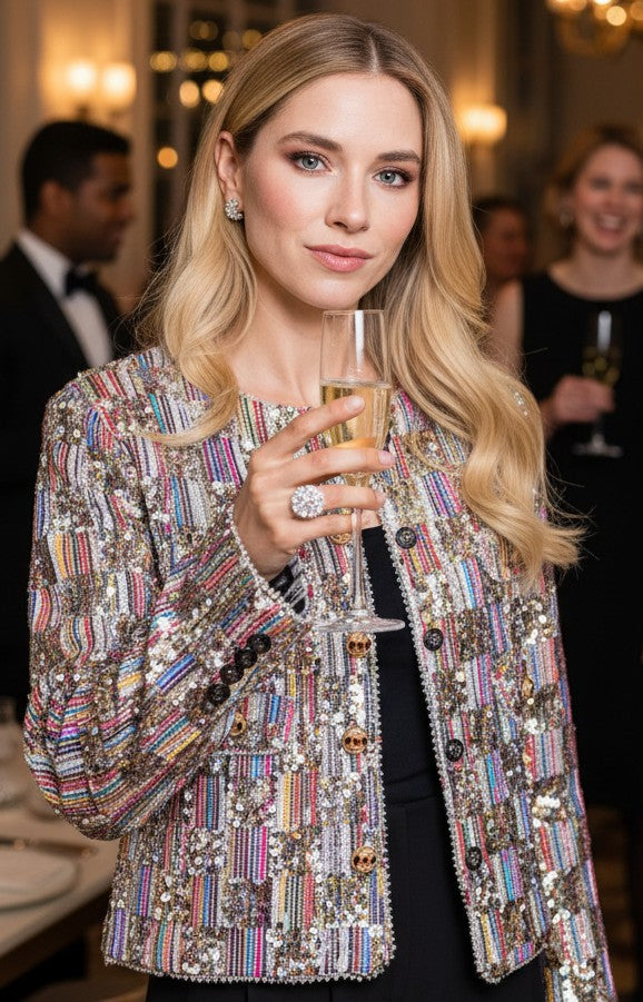 Jozia Sequin & Beaded Jacket