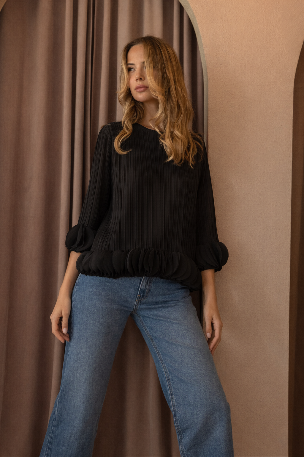 The Joanna Pleated Top
