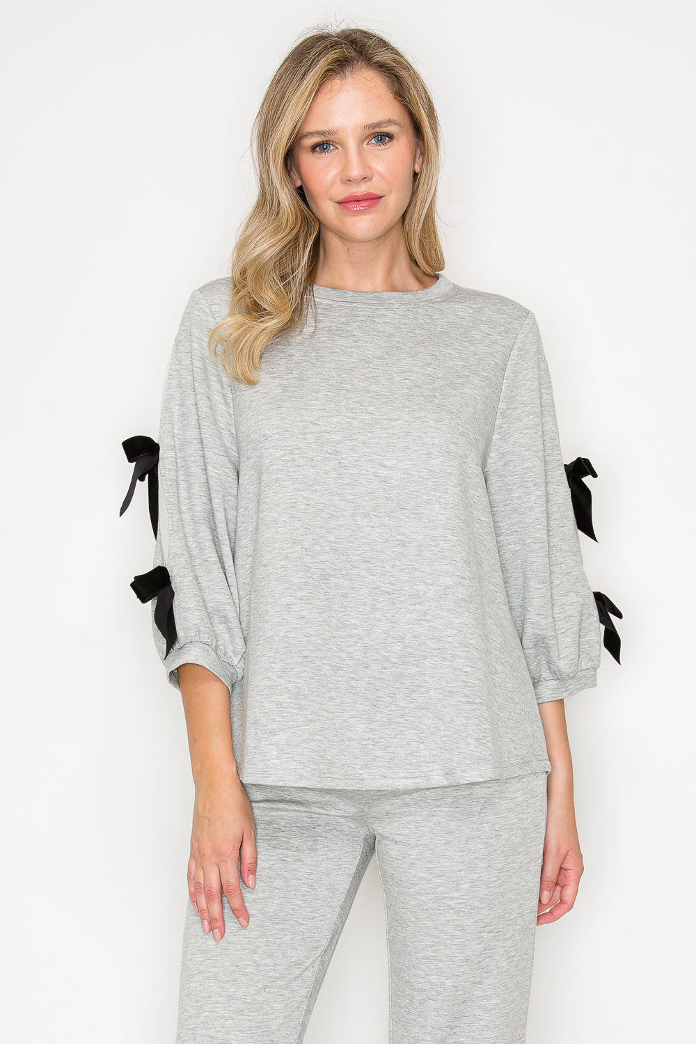 Fatimah Knit Top with Ribbons