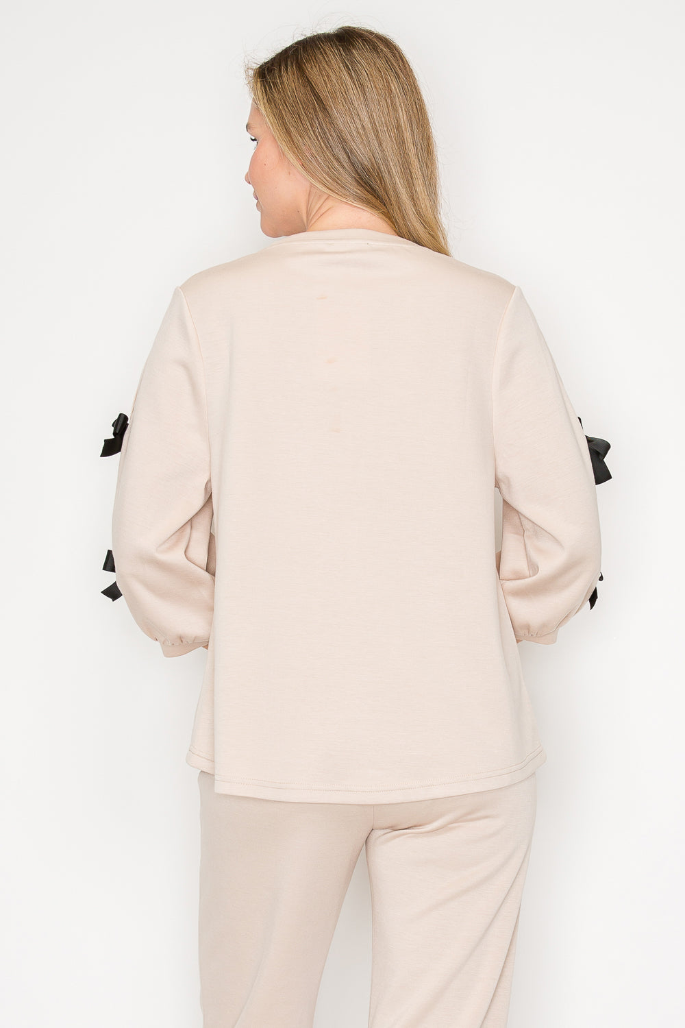 Fatimah Knit Top with Ribbons